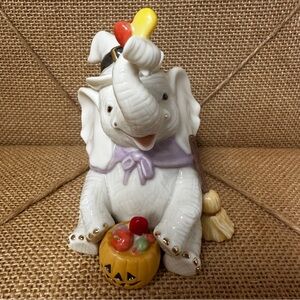 LENOX Trunk & Treats Elephant Figurine Halloween Treat Pumpkin Jack o Lantern